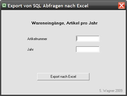 SQL2XLS